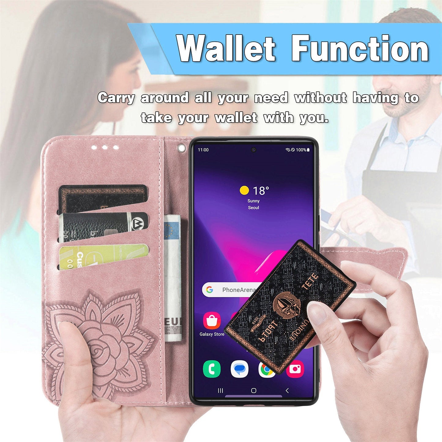 Embossed Butterfly Wallet Flip Case for Samsung Galaxy S25 Ultra
