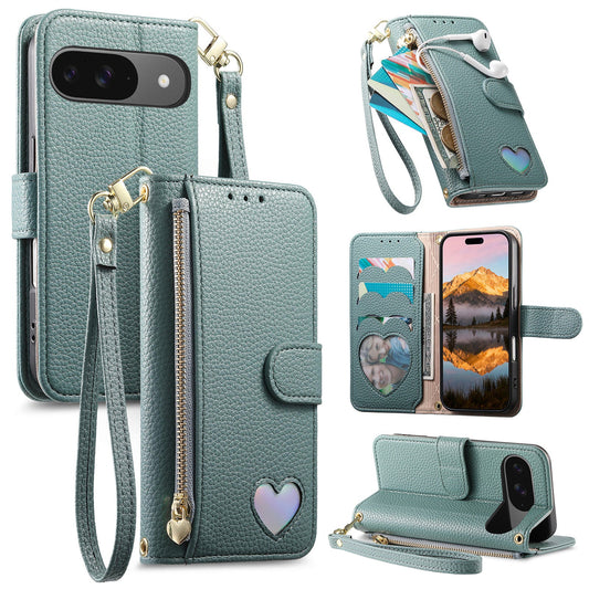 Heart Love Wallet Flip Case for Pixel 9 Pro XL