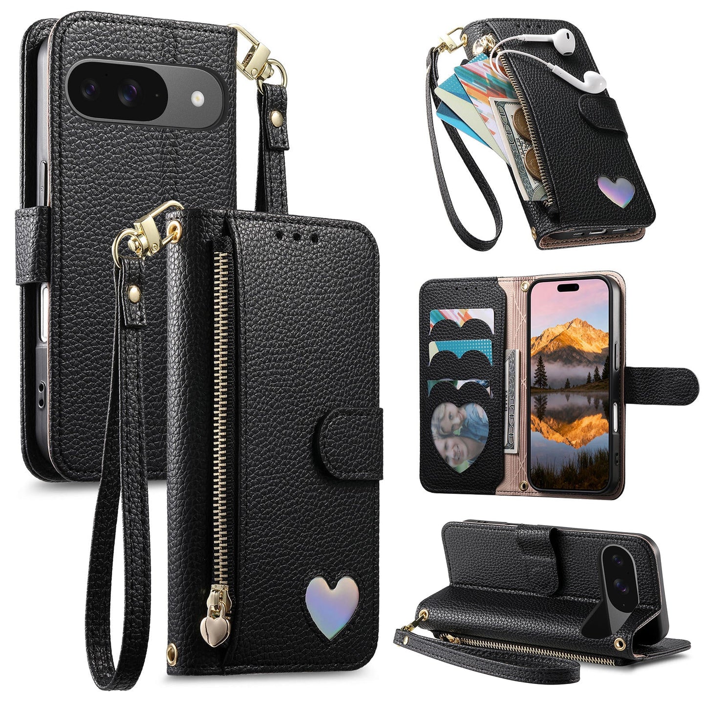 Heart Love Wallet Flip Case for Pixel 7 Pro