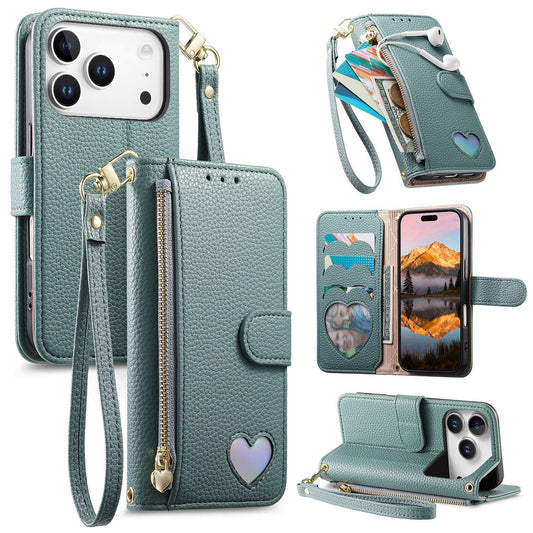 Heart Love Wallet Flip Case for iPhone 17 Pro Max
