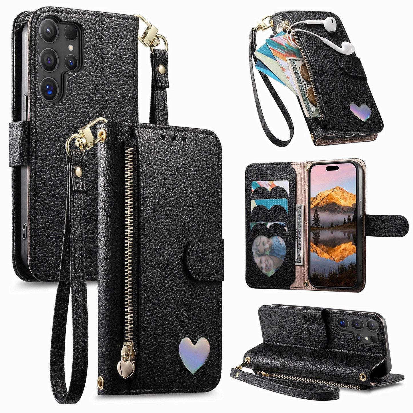Heart Love Wallet Flip Case for Samsung Galaxy S24 Ultra