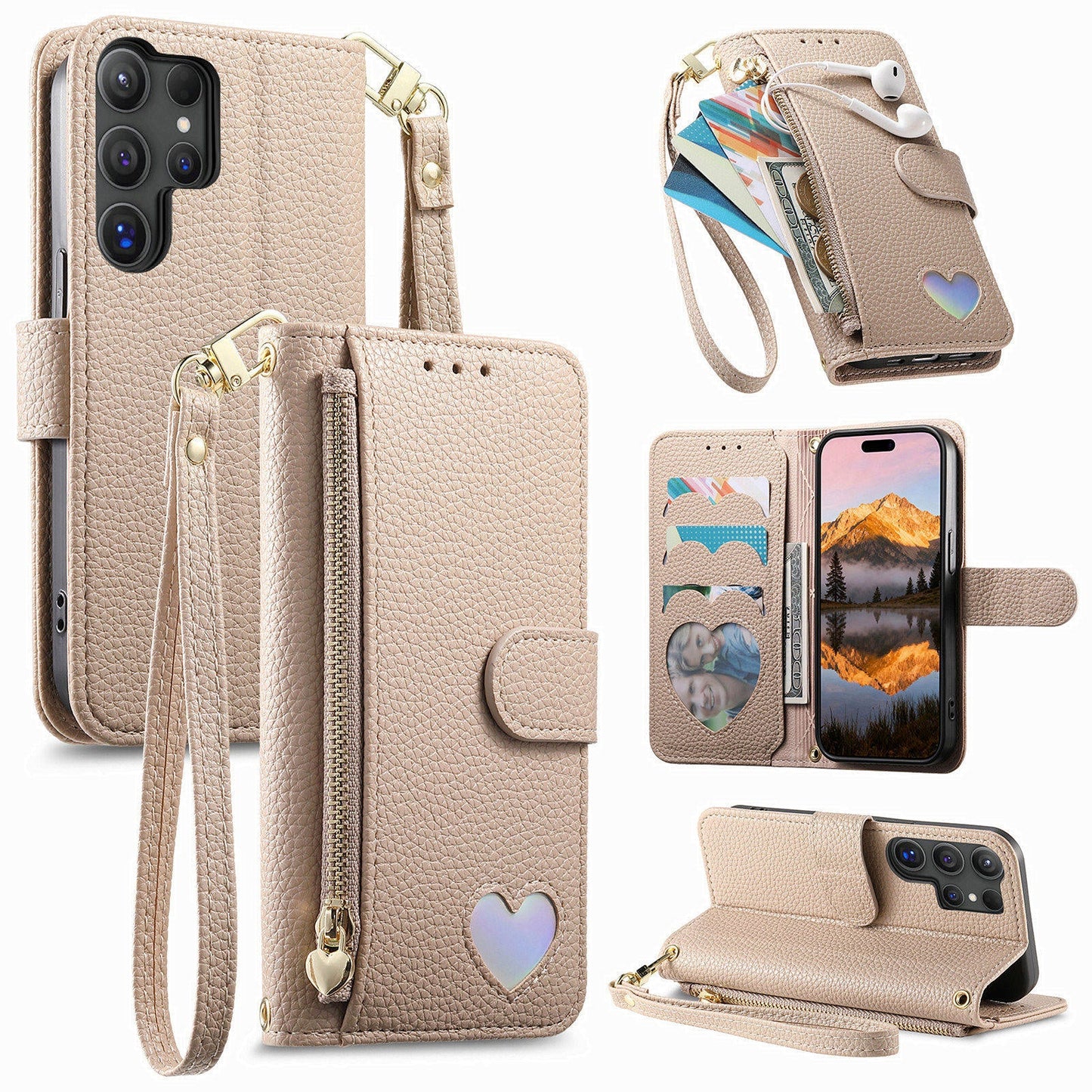 Heart Love Wallet Flip Case for Samsung Galaxy S25 Ultra