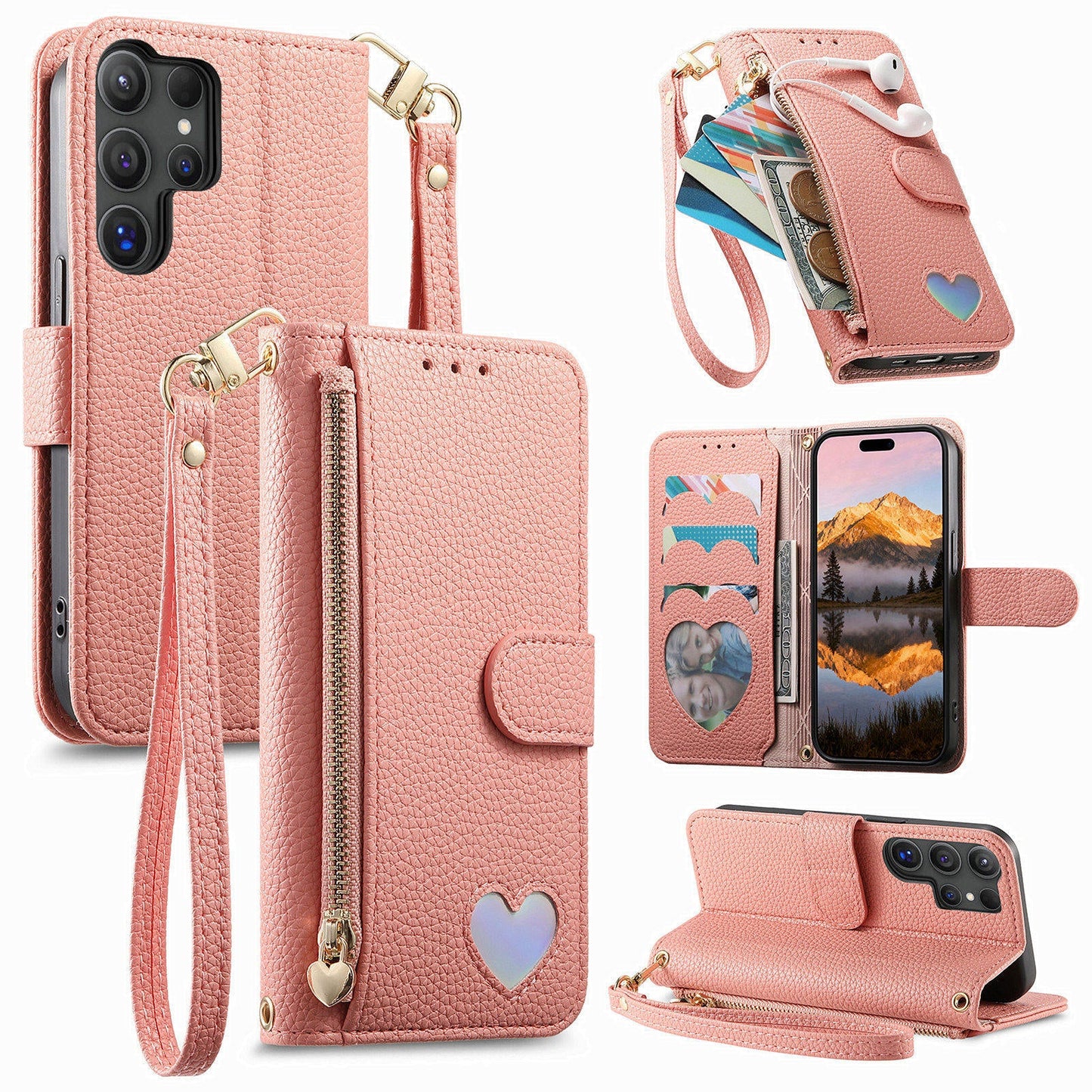 Heart Love Wallet Flip Case for Samsung Galaxy S25 Ultra