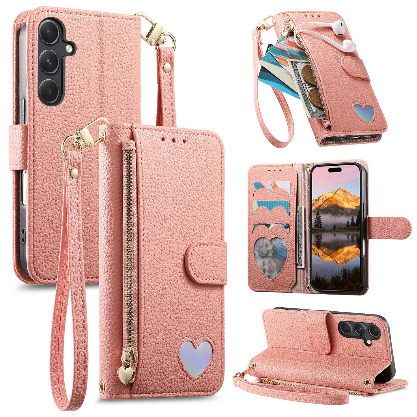 Heart Love Wallet Flip Case for Samsung Galaxy A16