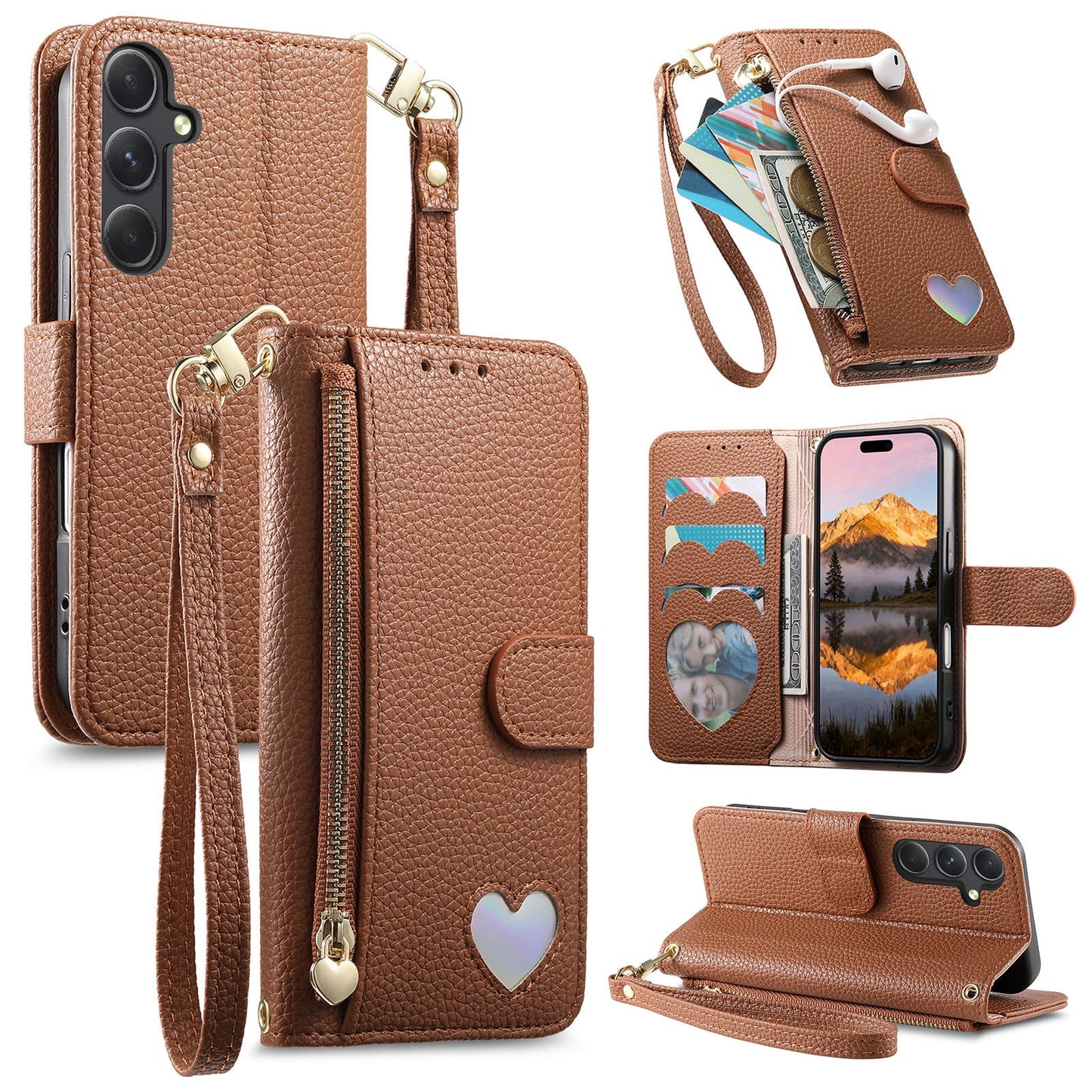 Heart Love Wallet Flip Case for Samsung Galaxy A14