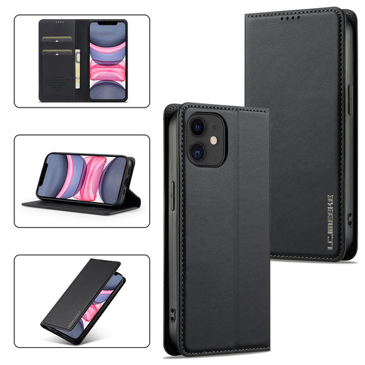 Magnetic Leather Folio Wallet Phone Case for iPhone 12