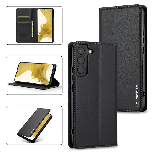 Magnetic Leather Folio Wallet Phone Case for Samsung Galaxy S21 FE